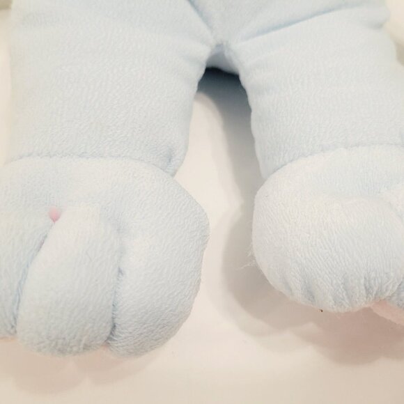 Soft Expressions Baby Blue Teddy Bear Plush With Heart Embroidery & Bow 12" - Picture 5 of 12